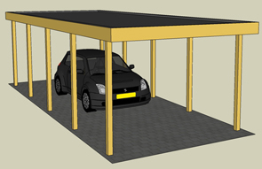 Type Carport enkel zonder berging